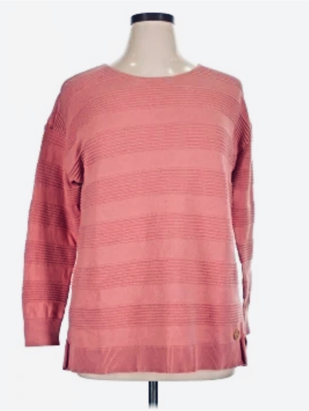 Michael Kors Ribbed Crewneck Sweater in Dusty Rose